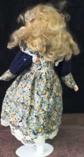 Porcelain Doll  - +/- 37 cm - With Stand