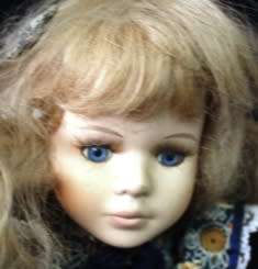 Porcelain Doll  - +/- 37 cm - With Stand