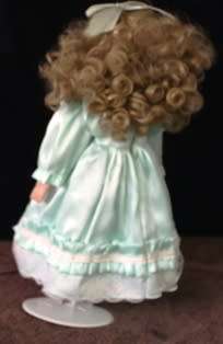 Porcelain Doll  - +/- 39 cm - With Stand