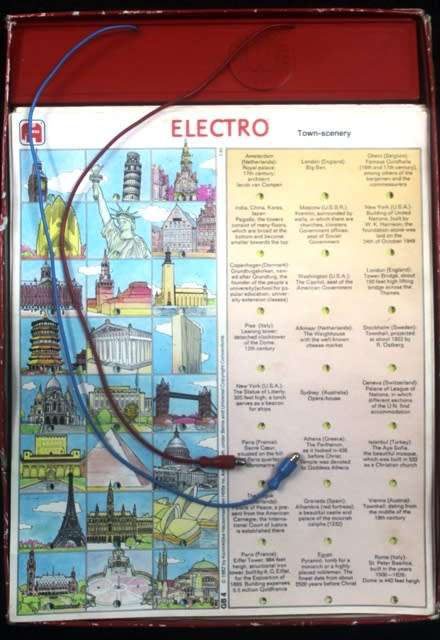 Vintage - Electro Quiz - Board game 22.5 x 32 x 3.5 cm - (Jumbo)