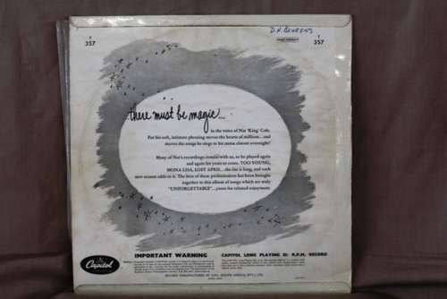 LP - Nat 'King 'Cole - Unforgettable