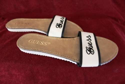 Guess Sandals - Size 6 - White and black righting