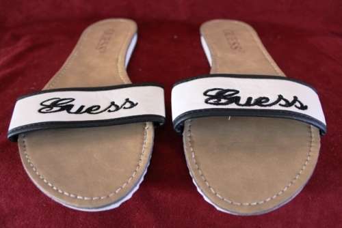 Guess Sandals - Size 6 - White and black righting