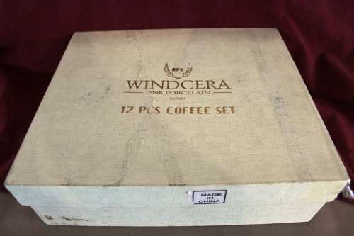 Set Of Windcera Fine Porcelian / From Japan /  Coffee Cups & Saucers (Never Been Used Still in box)