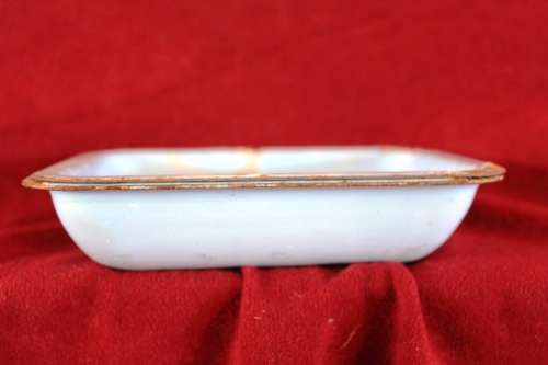 Blue Enamel Soap Dish - 13.5x10x3.5cm