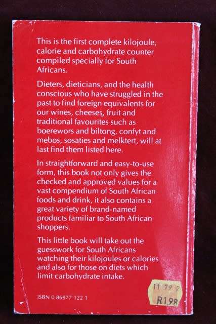 Book - The Complete South African Kilojoule Calorie And Carbohydrate Counter / Soft Cover