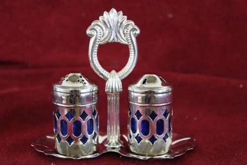 Salt And Pepper pots -  Silver Plated