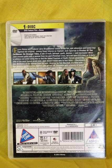 DVD - Pirates of the Caribbean - On strange Tides