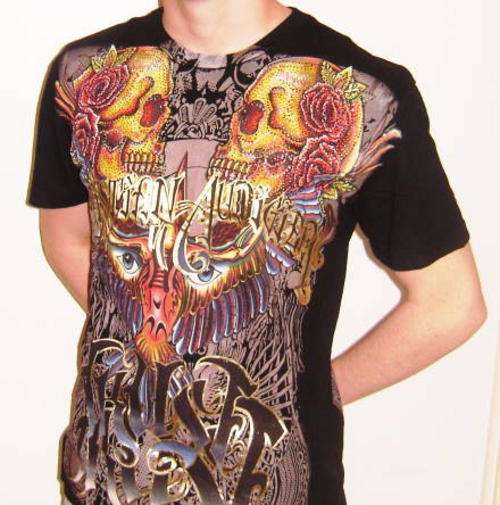 JUST INN - ED HARDY ( By Christian Audigier ) - Men's T - Shirt ( Original )