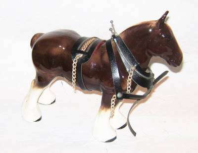 Large " Porcelain " Horse with Saddle Figurine - Mint