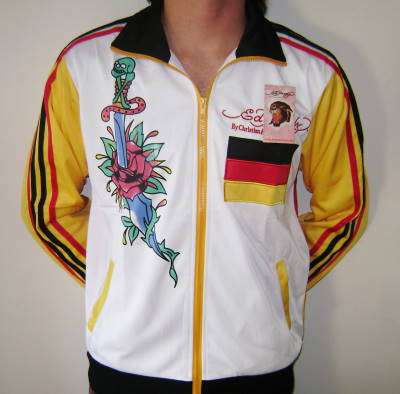 ( Large )Just INN- ED HARDY ( By Christian Audigier ) - Men's Jacket German Supporter( Original )