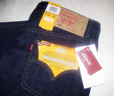 ( blade 1234 ) Just Inn - Mens Levi Freshshrunk Jeans 501 - Dark Blue