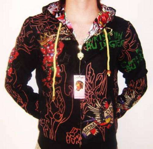 Just INN ( Large ) Ed Hardy Men's Inside Out Hoody ( Just Inn )
