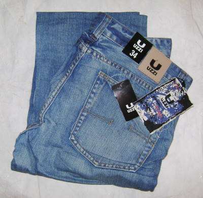 ( 32 Only ) - Mens UZZI Blue Jeans ( Straight Cut )