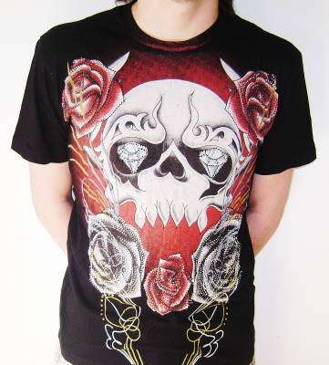 ( Medium Beaded  ) Ed Hardy Men's T Shirt ( Just Inn )