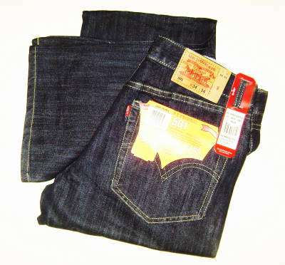 ( 32 Only )Just Inn - Mens Levi Freshshrunk Jeans 501 - Dark Blue