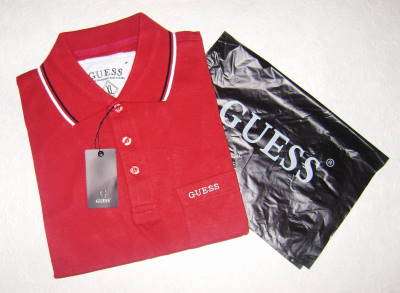 ( X Large ) Guess - Brand New Black Golf Shirt