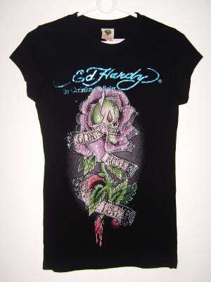 (  Ladies Large Beaded ) Ed Hardy Slim Fit Top ( Just Inn )