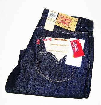 ( 34 Only )Just Inn - Mens Levi Freshshrunk Jeans 501 - Dark Blue