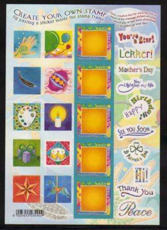 RSA 2001 CREATE YOUR OWN STAMP MINT FULL SHEET