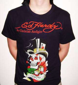 ( Medium Beaded  ) Ed Hardy Men's T Shirt ( Just Inn )