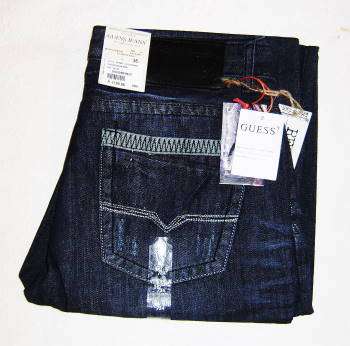 ( Size 36 )( New Style ) - Mens GUESS Premium Blue Jeans