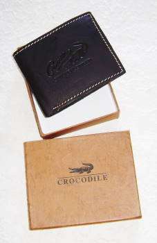 ( Crocodile Genuine Leather ) - Just in - Stunning Mens Wallet ( Boxed )