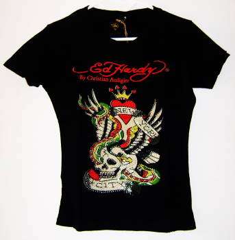 ( Large )( Just Inn ) - Stunning Ed Hardy Ladies Top's ( Beaded )