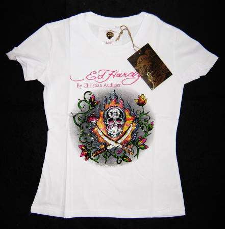 ( Medium )( Just Inn ) - Stunning Ed Hardy Ladies Top's ( Beaded )