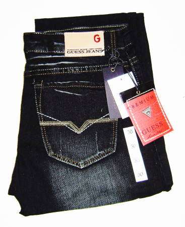 ( Size 34 )( New Style ) Brand New - Mens Black Guess Jeans