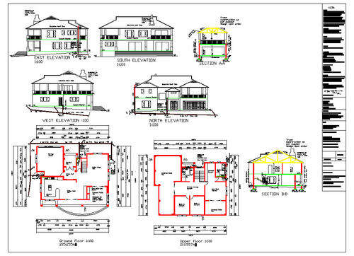 2x double storey House plans for the price of 1: AutoCAD (.dwg) format