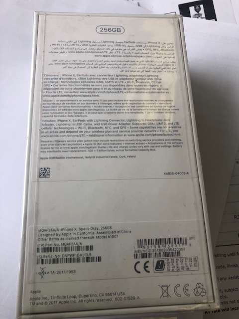 Apple iPhone X 256gb Sealed