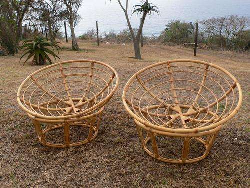 (2)LARGE CANE NEST CHAIRS - GOOD CONDITION!!!  LADIES BRING OUT YOUR SEWING MACHINES!!!