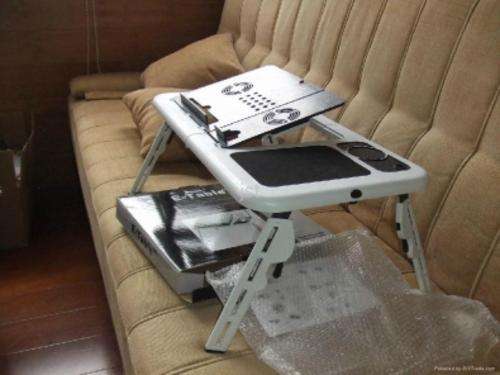 Flexible Portable Laptop e-Table With Built In Cooling Fans