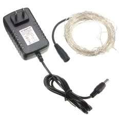 10M 100 LED Silver Wire Waterproof Fairy String Light Xmas Lamp With Adapter- multi-colour