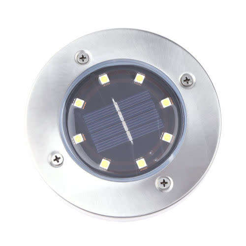 8 LED Solar Power Buried Light Under Ground Lamp Outdoor Path Way Garden Decking
