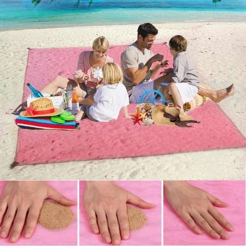 200x150CM  PINK COLOUR Camping Pinic Pocket Mat sand mat