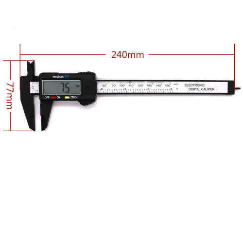 150mm 6inch LCD Digital Electronic Carbon Fiber Vernier Caliper Gauge Micrometer