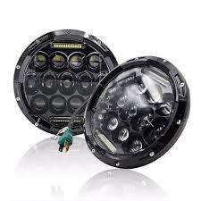 SUP-LIGHT 2PCS 75W Headlamp 7 Inch Jeep Wrangler Led Headlight