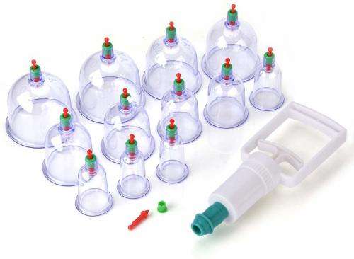 12PCS Chinese Vacuum Cupping Kit Pull Out a Vacuum Apparatus Therapy Set