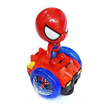 Spider Man Space Car with 3D Lights & Music Bump & Go Toy for Kids