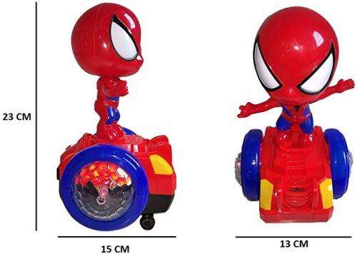 Spider Man Space Car with 3D Lights & Music Bump & Go Toy for Kids