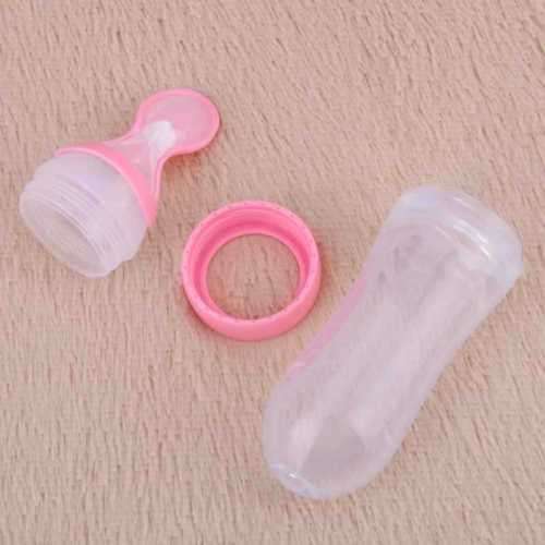 Baby Silicone Squeeze Feeding Bottle