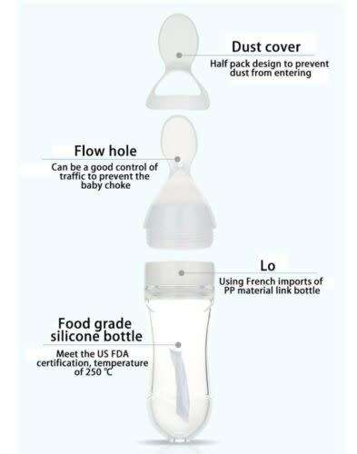 Baby Silicone Squeeze Feeding Bottle