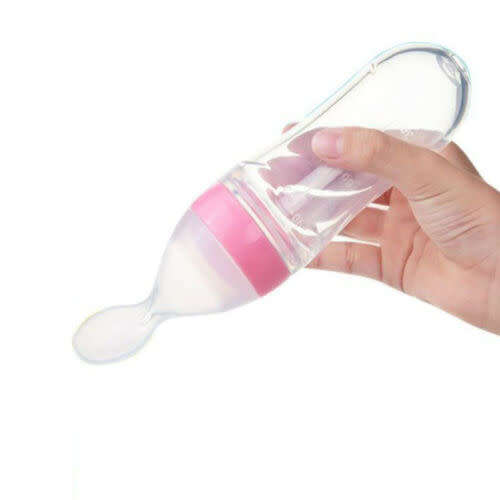 Baby Silicone Squeeze Feeding Bottle