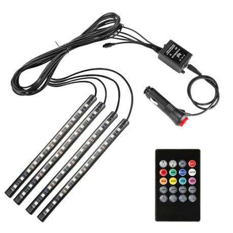 RGB Car Atmosphere Strip Light with Wireless Remote Control led