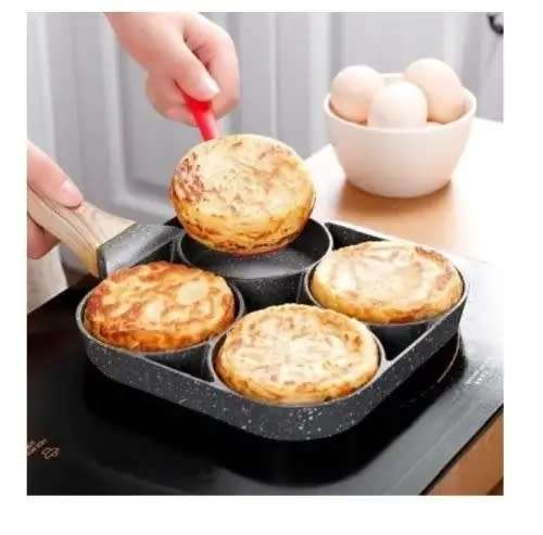 new stock !!!!  Four-Hole Non-Stick Thick Breakfast Cooking Pan