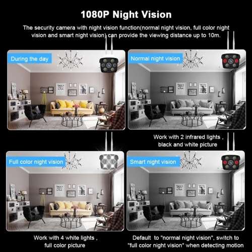 HD 1080P WiFi Security IP Camera CCTV IP66 Waterproof for Outdoor Indoor