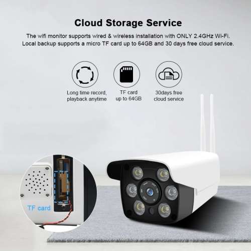 HD 1080P WiFi Security IP Camera CCTV IP66 Waterproof for Outdoor Indoor