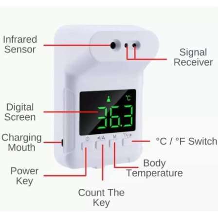 K-3S Infrared Counter Accurate Digital Thermometer